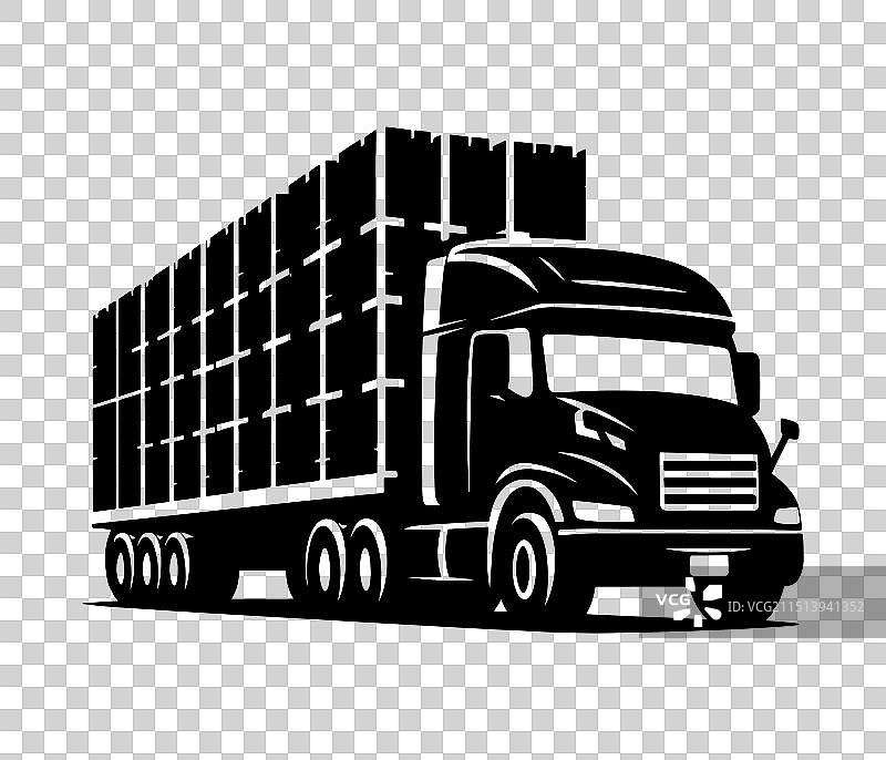 卡车剪影图片素材