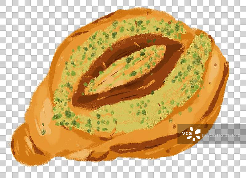 蒜蓉面包/手绘食物图片素材