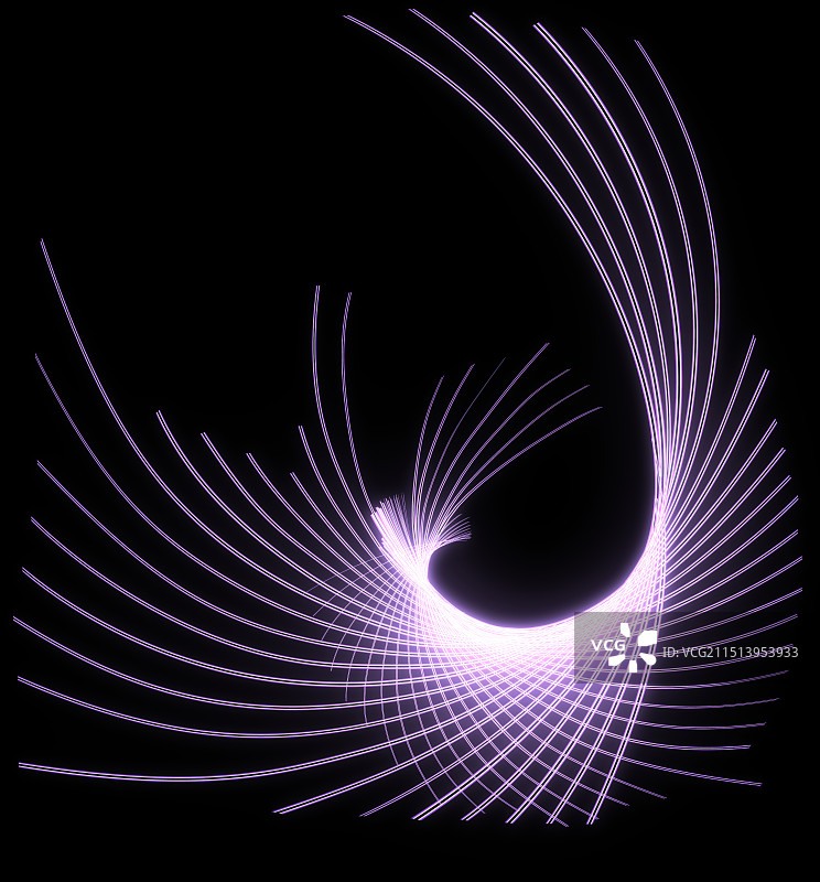 紫色扭曲发光三维抽象图形图片素材