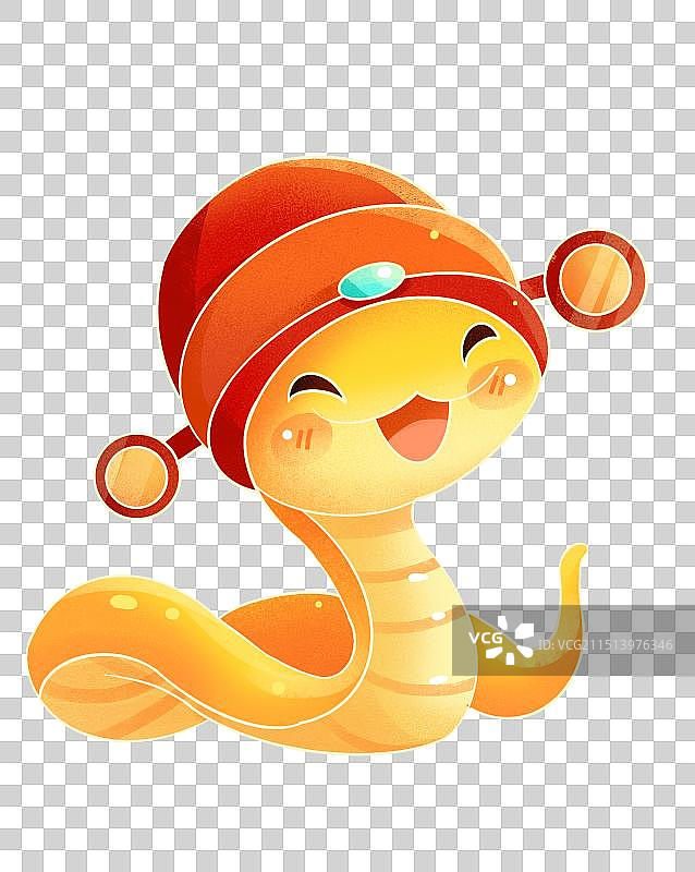蛇年卡通形象插画设计图片素材