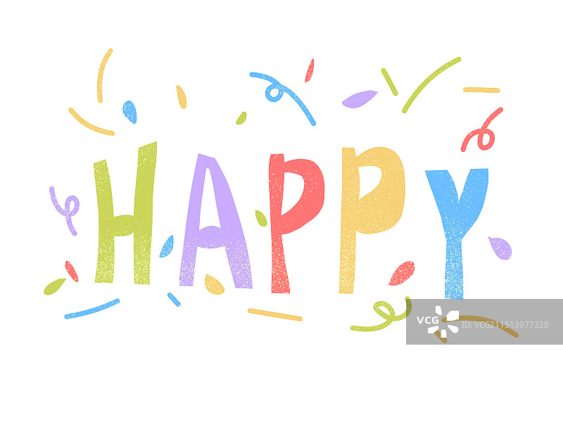 开心插画图片素材