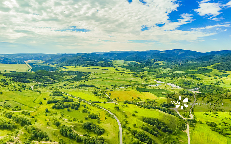 乌兰布统草原桦木沟风景区图片素材