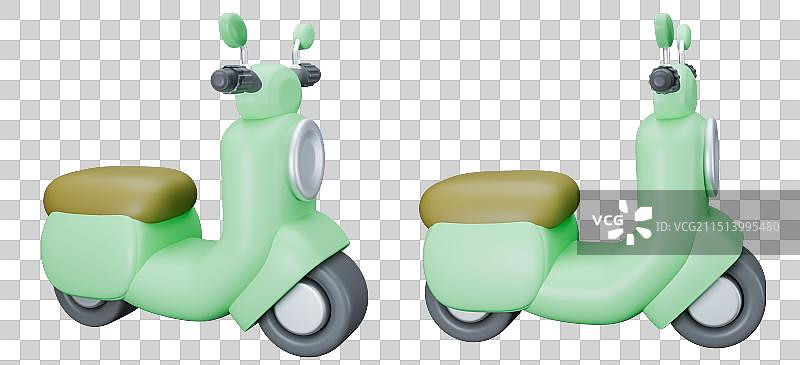 3D立体元素电动车充电桩骑行锻炼出行外卖图片素材