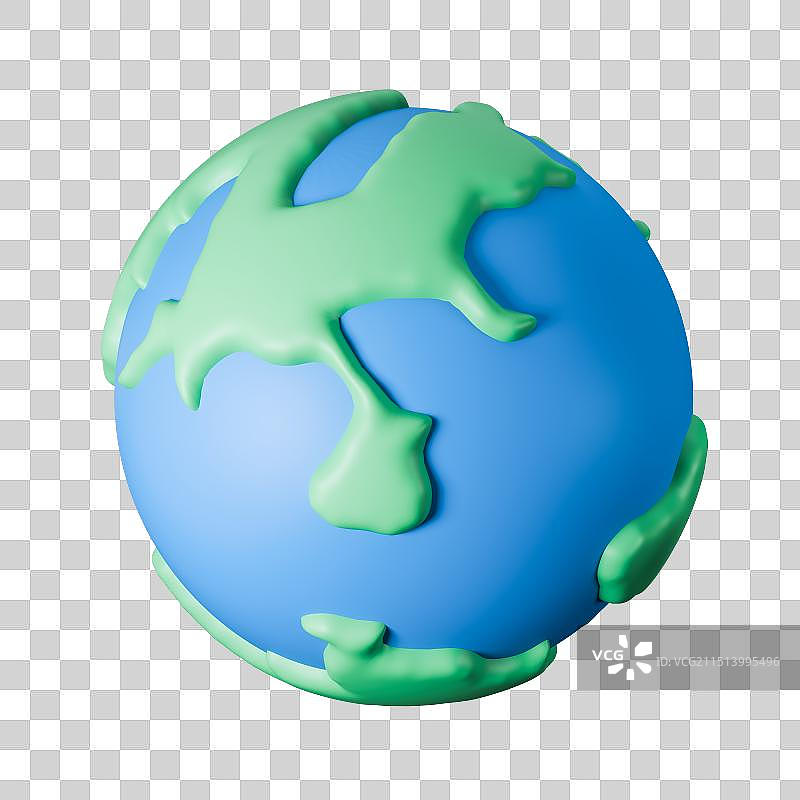 3D立体元素地球蓝色星球地图世界能源资源图片素材