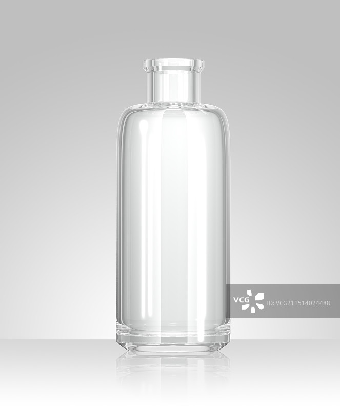 白色水晶玻璃化验瓶在渐变背景图片素材