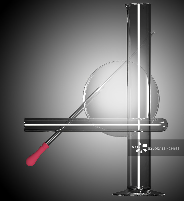 化学实验室实验器皿滴管吸管试管化验盘图片素材
