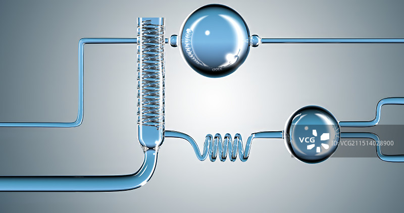 水晶玻璃异形实验室导管试管图片素材