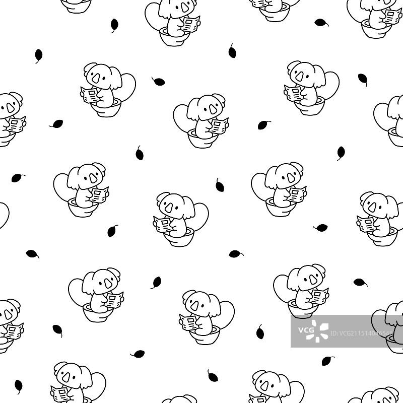 在马桶上排便的可爱动物着色页图片素材