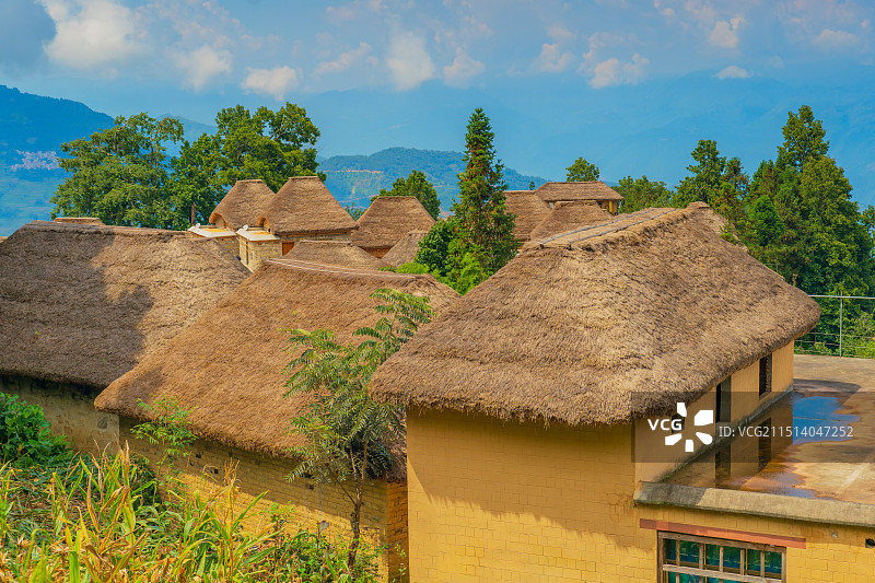 云南红河元阳县中国传统村落阿者科村图片素材