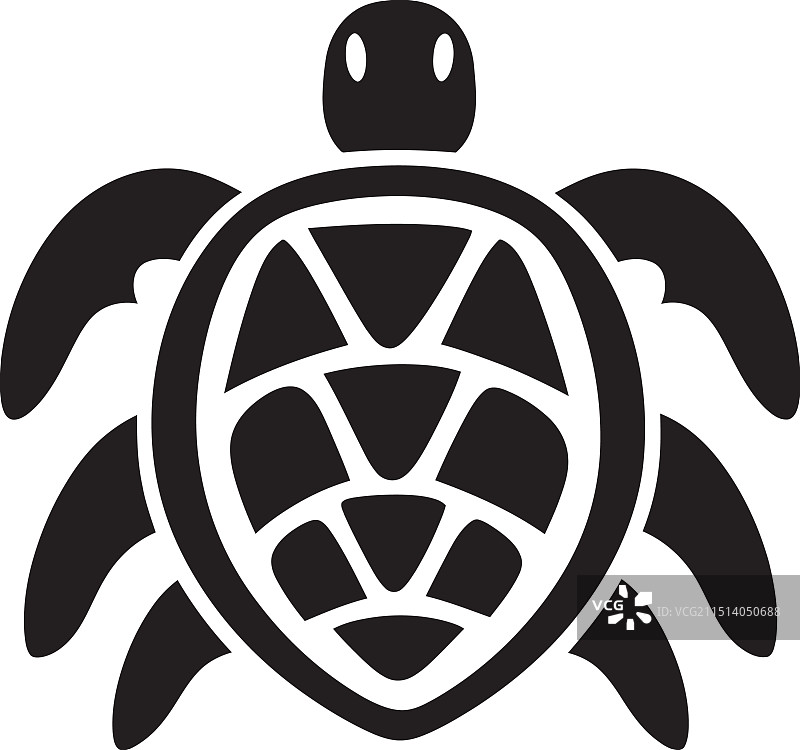 黑色乌龟剪影图片素材
