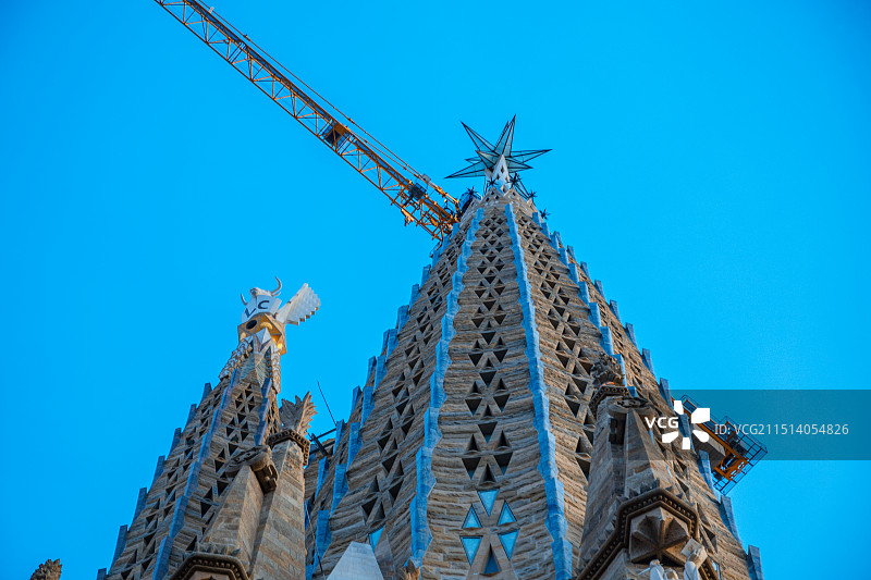 西班牙巴塞罗那-圣家堂大教堂图片素材