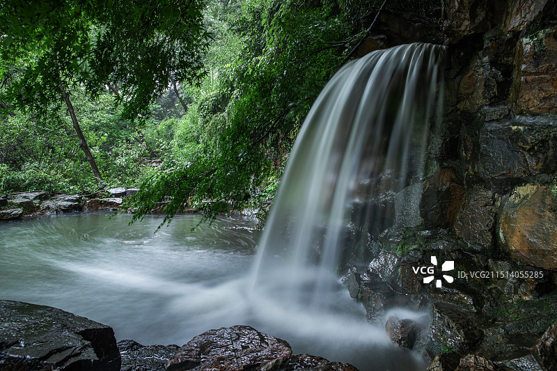 无锡锡惠公园黄公涧溪瀑图片素材