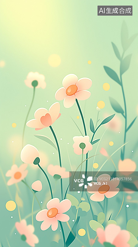 【AI数字艺术】唯美花朵花卉粉色装饰背景图片素材