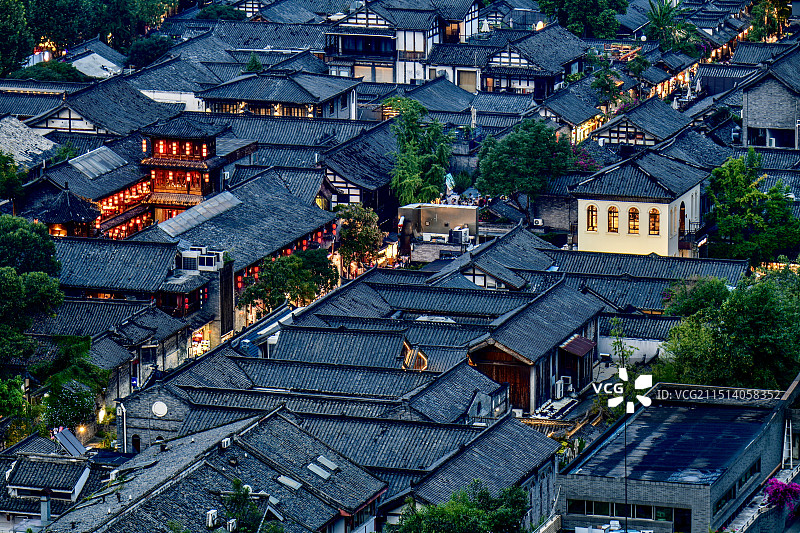 成都宽窄巷子图片素材