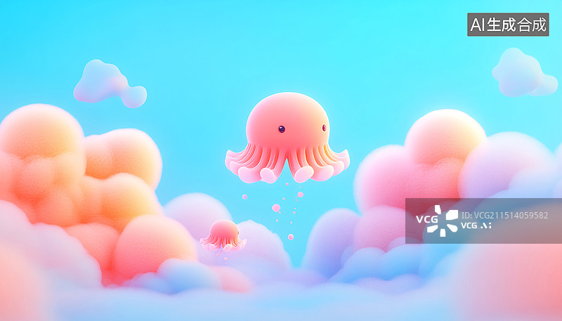 【AI数字艺术】海底世界3D海洋生物珊瑚梦幻唯美自然背景图片素材