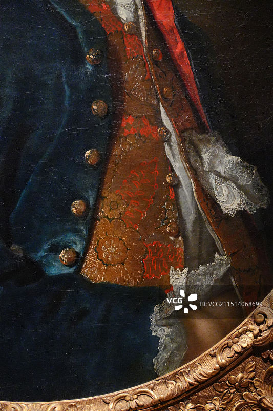 法国伏尔泰肖像，凡尔赛宫，故宫文华殿展览，中法文化交流图片素材