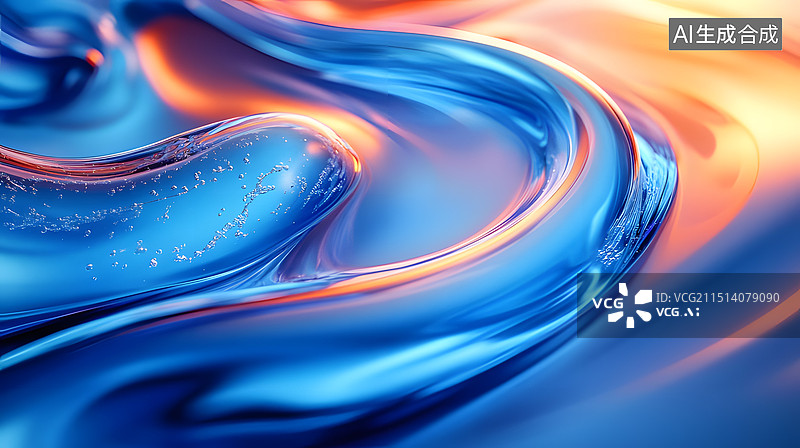 【AI数字艺术】流体渐变玻璃质感壁纸背景图片素材