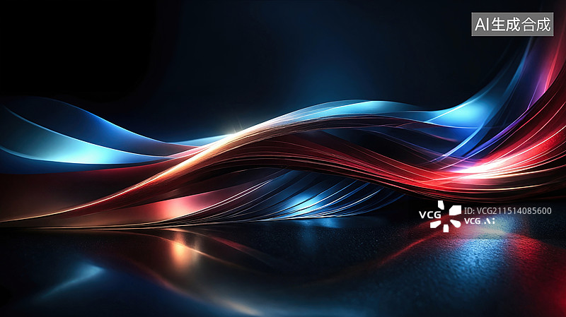 【AI数字艺术】光影流动图片素材