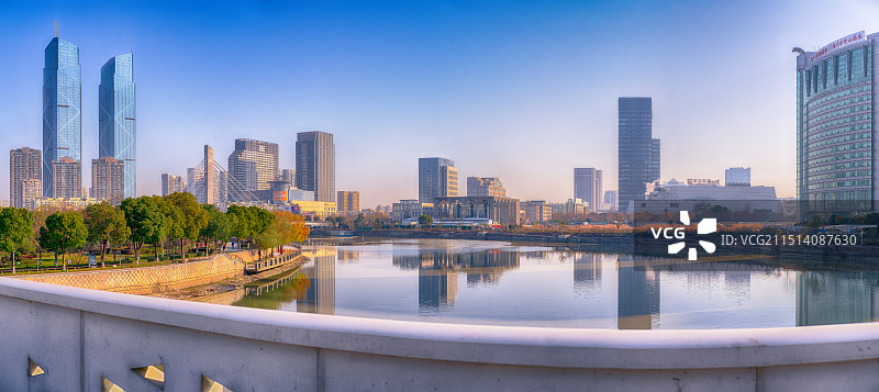 湖州城市天际线市中心天际线图片素材