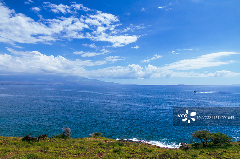 美国夏威夷远眺图片素材