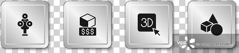 3D扫描仪打印机服务和基本元件图片素材