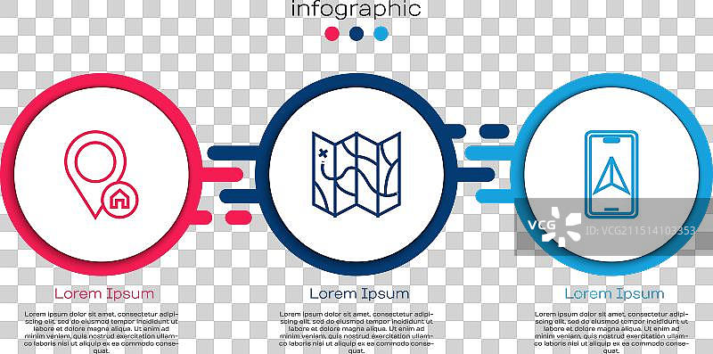 用房子、折叠地图和城市设置线条位置图片素材