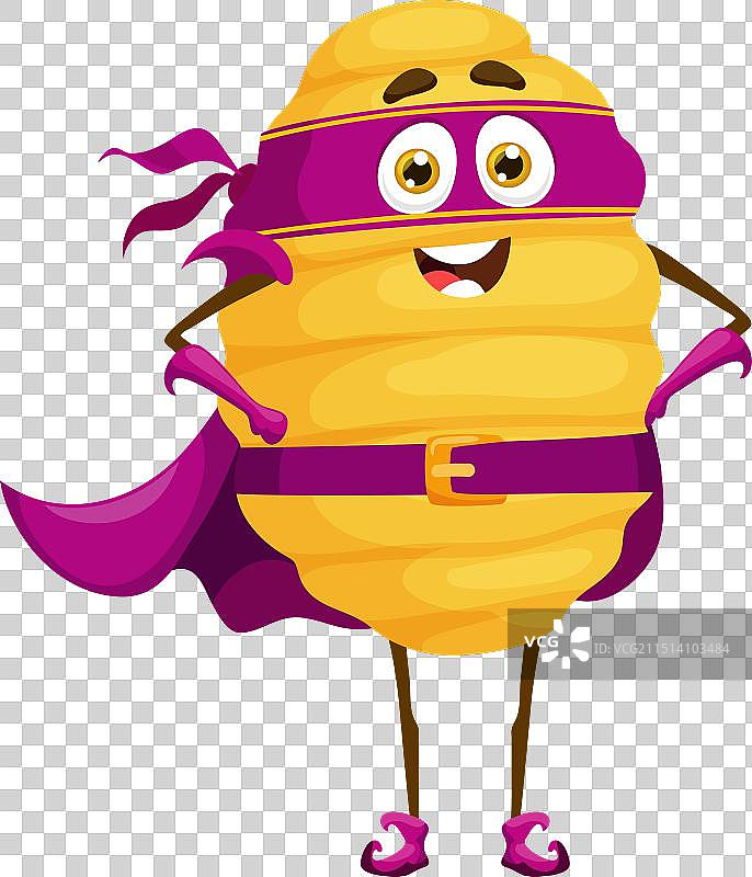 卡通面疙瘩面食食物超级英雄角色图片素材