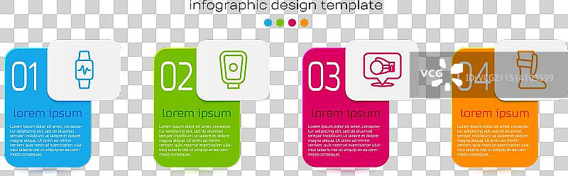 带心率监测的智能手表和拳击训练线条设计图片素材
