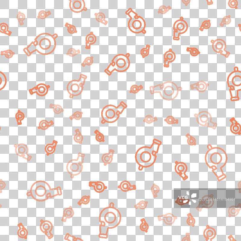 棕色线条口哨图标（无缝图案）图片素材