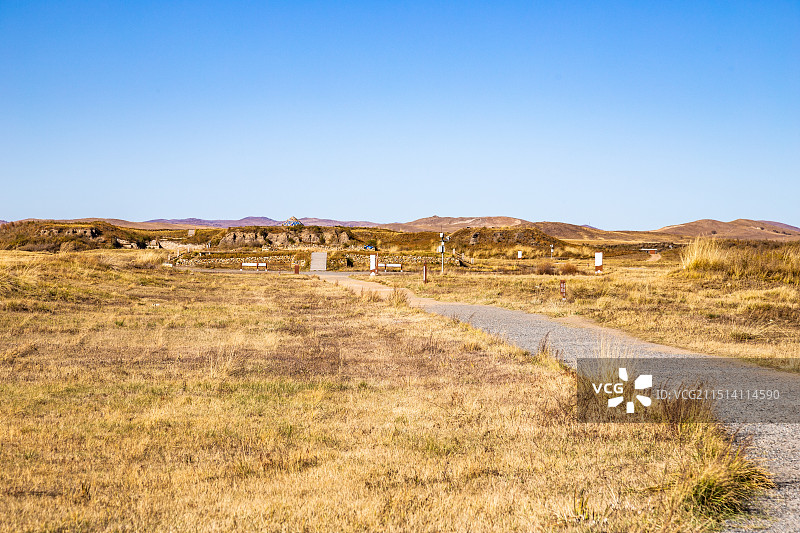 内蒙古自治区锡林郭勒盟正蓝旗元上都遗址秋天的景色图片素材