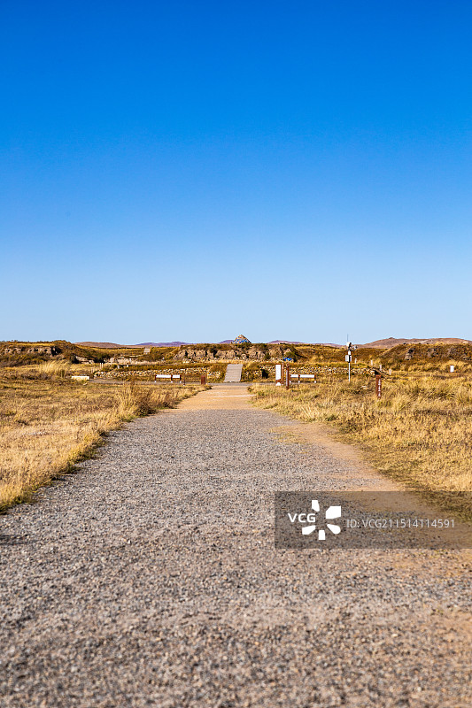 内蒙古自治区锡林郭勒盟正蓝旗元上都遗址秋天的景色图片素材