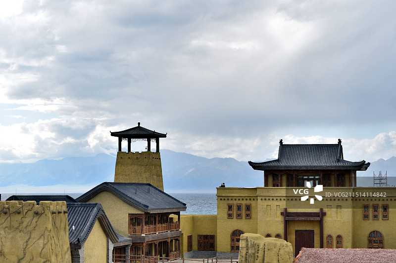赛里木湖三台古驿图片素材