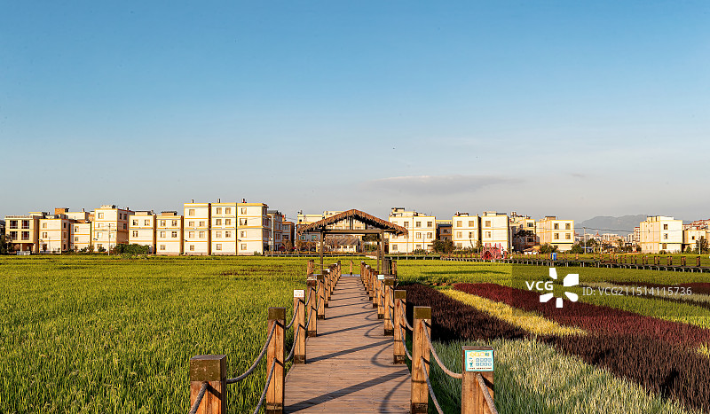 昆明晋宁区沙提村村貌图片素材