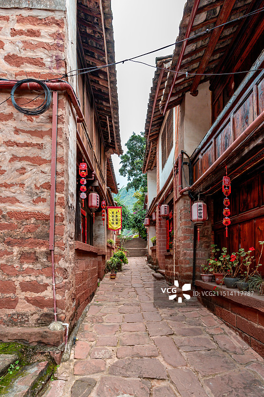 楚雄州禄丰县黑井古镇街道图片素材