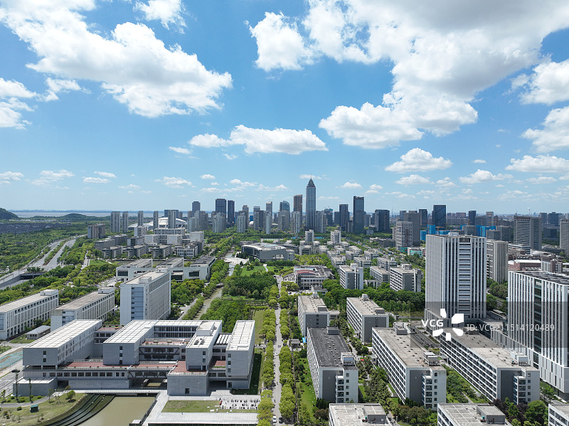 鸟瞰现代城市风光图片素材