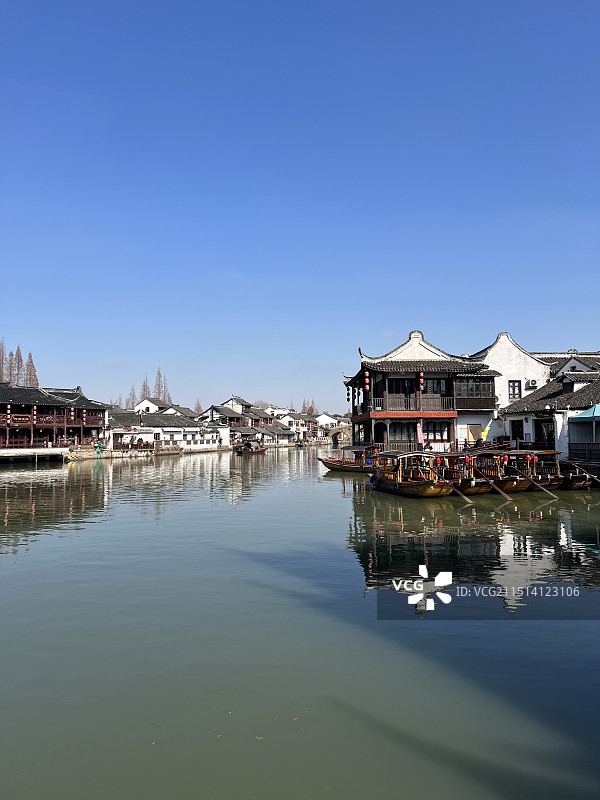 朱家角游船图片素材
