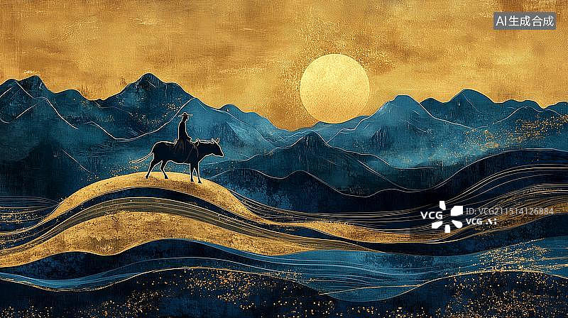 【AI数字艺术】中国神话山海经古建筑宝殿图片素材