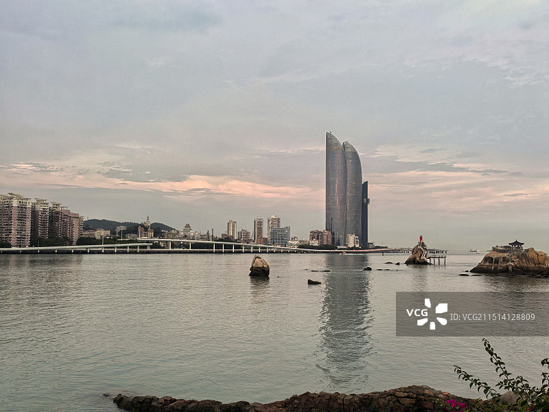 城市天际线日落图片素材