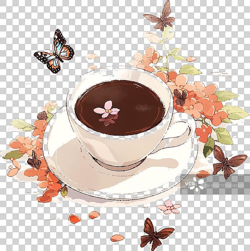 白色背景上的咖啡图片素材