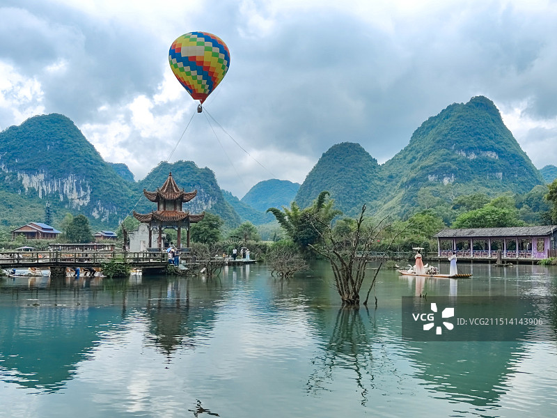 山水风光摄于广西百色靖西鹅泉公园图片素材