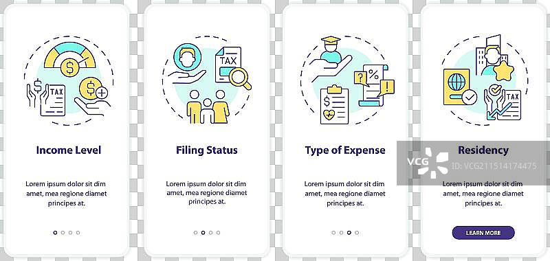 纳税人注册移动应用程序的标准图片素材