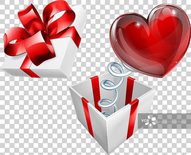 盒子里的爱心符号图片素材