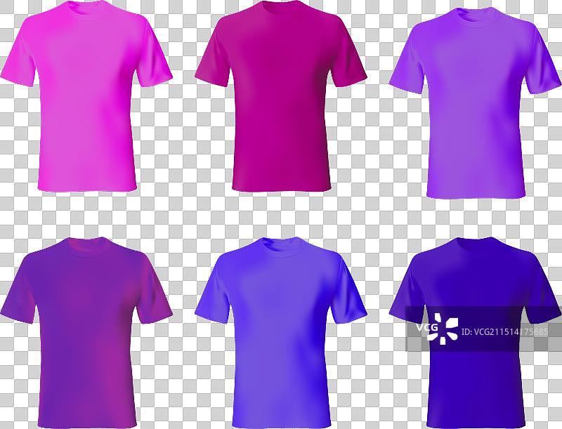 T恤设计模板：男士蓝色T恤套装图片素材