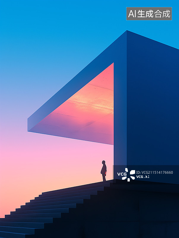 【AI数字艺术】创意空间抽象艺术建筑图片素材