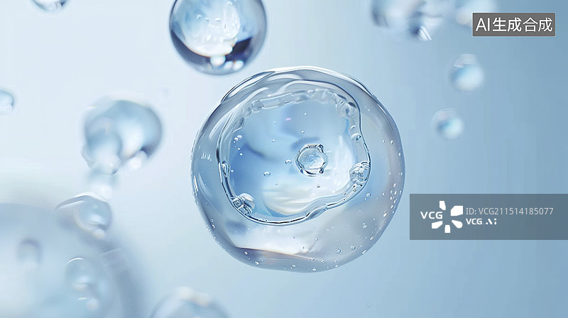 【AI数字艺术】细胞和细胞核的特写护肤品广告图图片素材