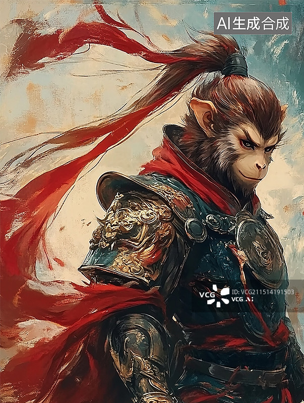 【AI数字艺术】国风悟空图片素材