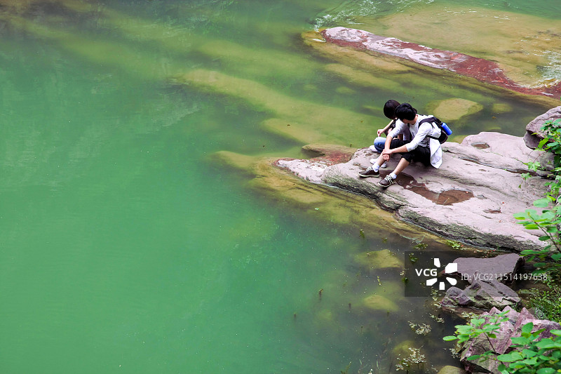中国河南省焦作市“云台山”红石峡风光图片素材