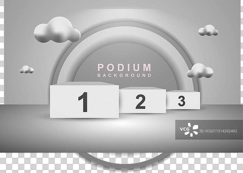 聚光灯下的颁奖台图片素材