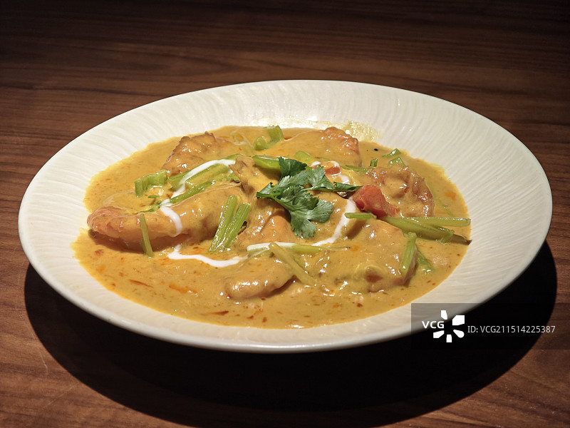 泰式咖喱虾图片素材