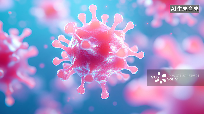 【AI数字艺术】医疗健康新冠病毒医学概念抽象3d渲染背景图片素材